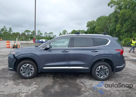 2021 Hyundai Santa Fe Hybrid Blue из США, поврежденный, VIN KM8S2DA14MU005973